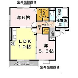 グリーンコート初芝D棟 2階