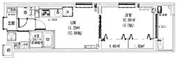 LeafVillage新宿若松 1LDKの間取図画像