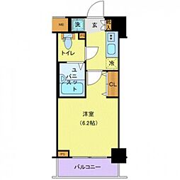 京成押上線 京成立石駅 徒歩7分の賃貸マンション 2階1Kの間取り