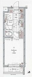 GALICIA中目黒 1Kの間取図画像