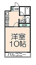 多摩都市モノレール 大塚・帝京大学駅 徒歩13分の賃貸アパート 1階1Kの間取り