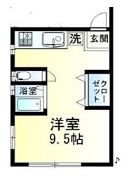 ハイツ押上 ワンルームの間取図画像