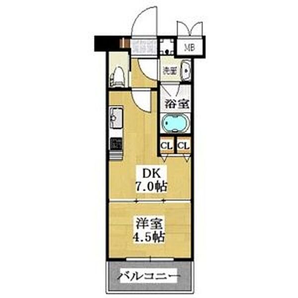 兵庫県西宮市宮前町(賃貸マンション1DK・7階・27.20㎡)の写真 その2