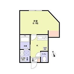 ＰＨＯＳ八王子 3階1Kの間取り