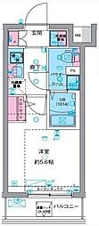 GENOVIA天王台 4階1Kの間取り