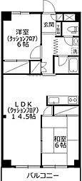 SKマンション12 2DKの間取図画像