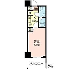 ＭＦＰＲコート木場公園 13階1Kの間取り