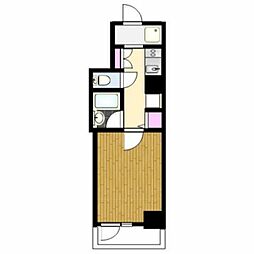 プレール・ドゥーク蒲田2 1Kの間取図画像