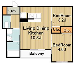 robot home 矢部III 2LDKの間取図画像