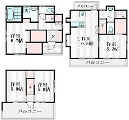 西立野GP 1階4LDKの間取り