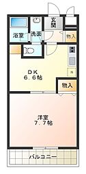 フジパレス ヒサホ 1階1DKの間取り