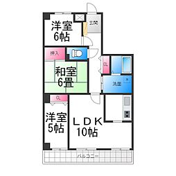アピアランス平岡 3LDKの間取図画像