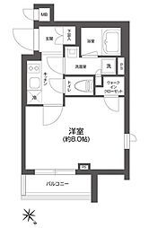 GRANPASEO四谷若葉 1Kの間取図画像