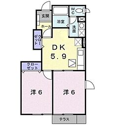 間取図画像 2DK