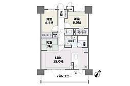 オーヴィジョン白木原駅 10階3LDKの間取り
