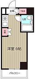 東京メトロ東西線 南行徳駅 徒歩8分の賃貸マンション 3階1Kの間取り