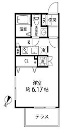 Branche大森山王 ワンルームの間取図画像