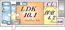 ウィングス垂水 1LDKの間取図画像