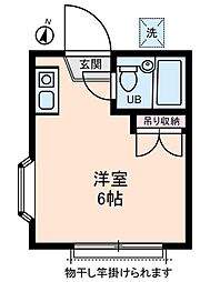 ラークテラス ワンルームの間取図画像
