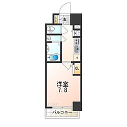 阪急神戸本線 十三駅 徒歩7分の賃貸マンション 13階1Kの間取り