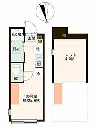 リネア平和台 ワンルームの間取図画像