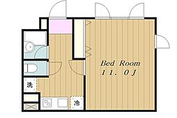 サウンドピア2 1Kの間取図画像