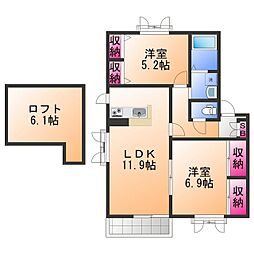 間取図画像 2LDK