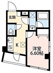センターパーク柴又2 1Kの間取図画像