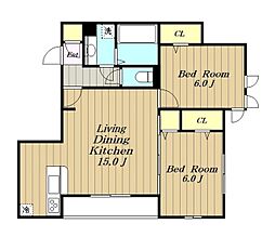 CasaFloresta 2LDKの間取図画像