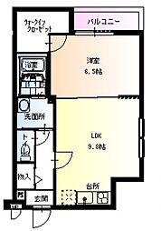 阪急神戸本線 塚口駅 徒歩8分の賃貸アパート 2階1LDKの間取り