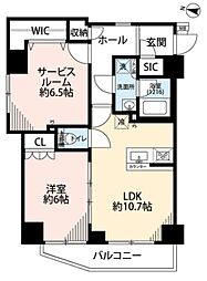 プレール・ドゥーク板橋舟渡 3階1SLDKの間取り