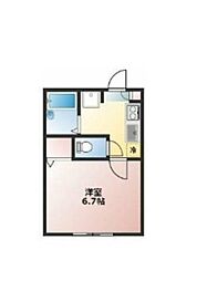 ロイヤルコモード 1Kの間取図画像