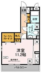 サニーフラット三ツ沢 ワンルームの間取図画像