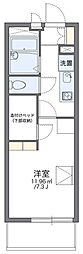 レオパレスFlatelier 2階1Kの間取り