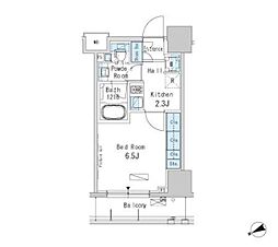 パークアクシス浅草橋二丁目 1Kの間取図画像