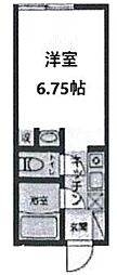 ルート菊名 2階ワンルームの間取り