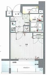 エンクレスト白金 1Kの間取図画像