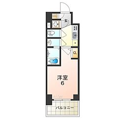 エスリードレジデンス大阪ウエストコート 1Kの間取図画像