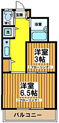 ジョイライフ桜上水 1階2Kの間取り