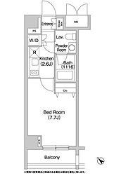 コンフォリア豊洲 1Kの間取図画像