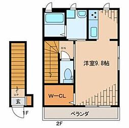 GraceSakurajosui ワンルームの間取図画像