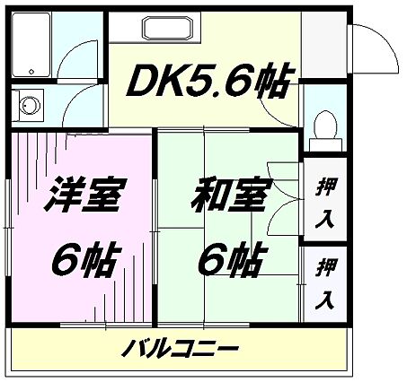 グリーンハイムナカB_間取り_0
