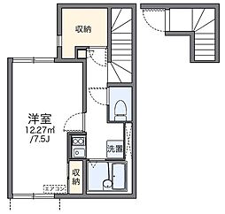 レオネクストＴＲII 2階1Kの間取り