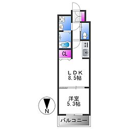 アッシュメゾン平野ノース2 1LDKの間取図画像