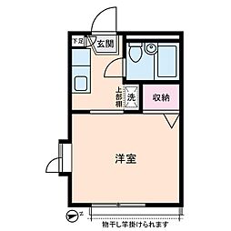ピュアメゾンときわ台 ワンルームの間取図画像