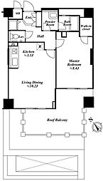 アクロス目黒タワー 8階1LDKの間取り