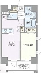 ライトテラス浅草 8階1LDKの間取り