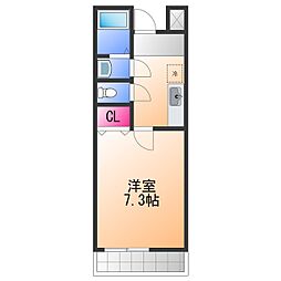 シエスタ 1Kの間取図画像