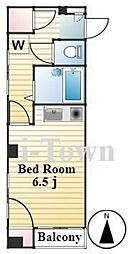 サラデカサ 3階ワンルームの間取り