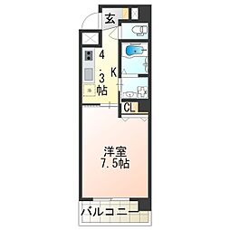 シーラビフォリア 1DKの間取図画像